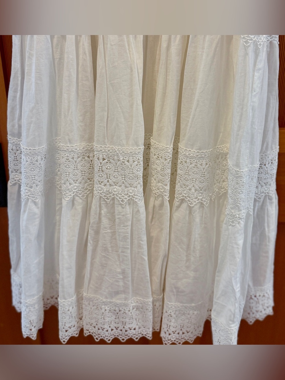 Aqua by Bloomie's Pretty White Maxi Sundress w/Spaghetti Straps & Lace Detail - Picture 8 of 13